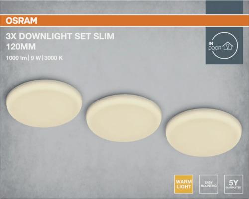 Osram Downlight Set Slim, 3 Stück für den Innenbereich