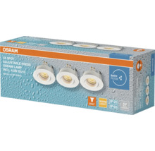 Verpackung von drei Osram Spots für das Badezimmer mit warmweissem Licht