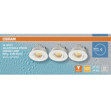 Osram 3er-Set Einbauspots mit justierbarer Fassung und GU10 Leuchtmittel