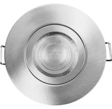 Runde Einbauleuchte aus Metall mit LED-Leuchtmittel