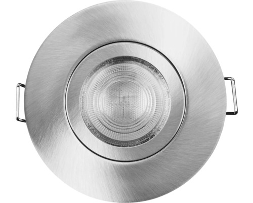 Runde Einbauleuchte aus Metall mit LED-Leuchtmittel