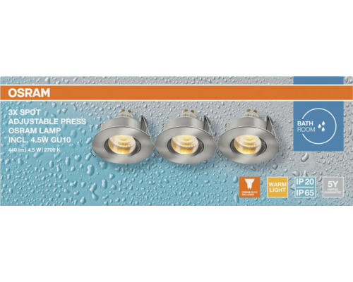 Osram 3er-Set Einbaustrahler für den Innenbereich