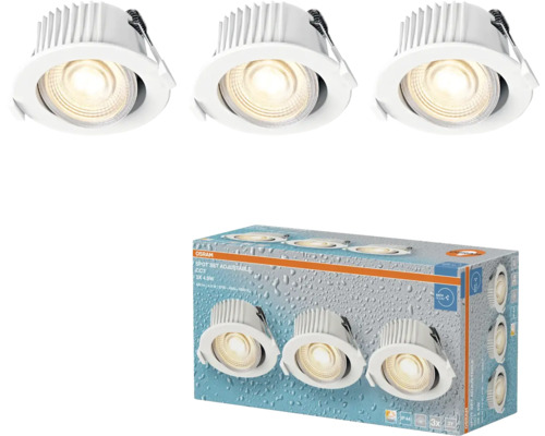 Osram LED Einbaustrahler Set verstellbar, 3er Pack