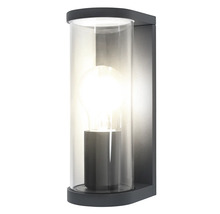 Applique murale d'extérieur moderne avec cylindre en verre transparent