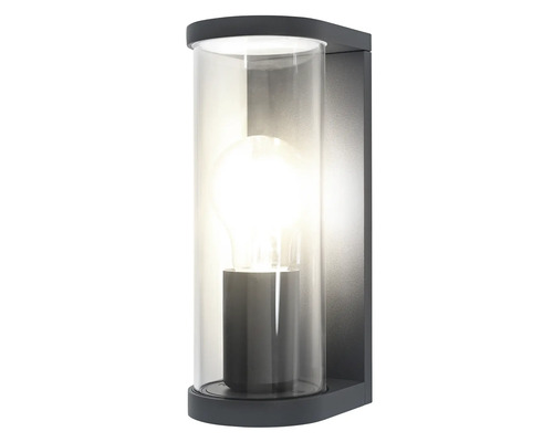 Applique murale d'extérieur moderne avec cylindre en verre transparent