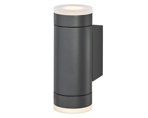 Applique murale extérieure grise avec un design cylindrique