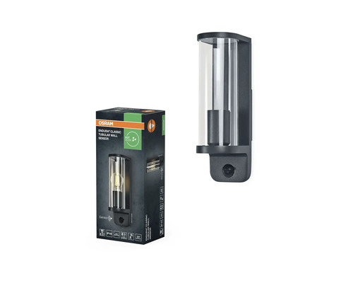 Osram Endura Classic Tubular Wandleuchte mit Sensor und Produktverpackung