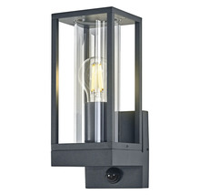 Applique murale extérieure moderne avec détecteur de mouvement et cylindre en verre