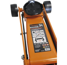 Cric rouleur d'une capacité de 3 tonnes.