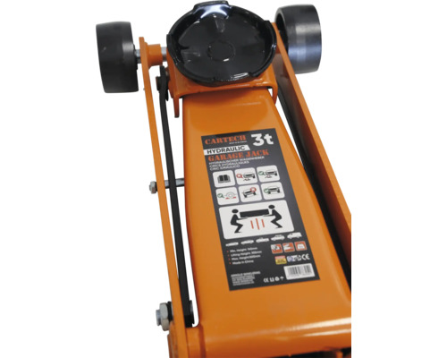 Cric rouleur d'une capacité de 3 tonnes.