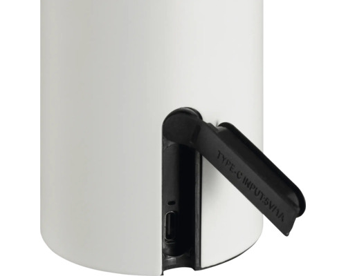 Detailansicht einer Lampe mit USB-C-Anschluss