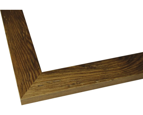 Vue détaillée du cadre photo en bois