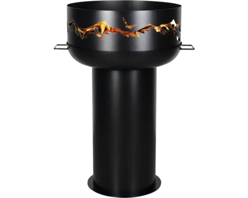 Feuersäule mit Landschaftsmotiv