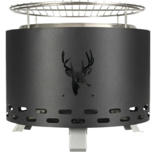 Feuerstelle mit Hirschmotiv und Grillrost