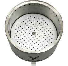 Feuerkorb aus Metall mit Lochmuster