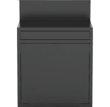 Schwarzer Unterschrank mit Schublade und Tür