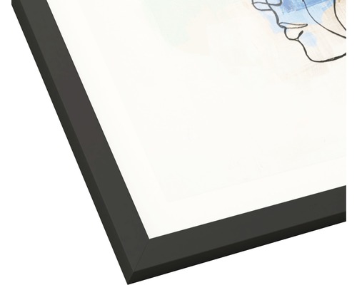 Image encadrée avec représentation abstraite