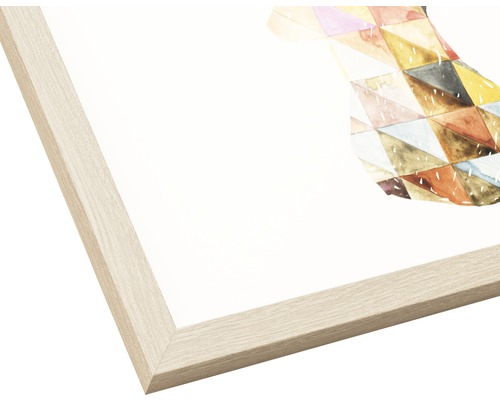 Image encadrée avec motif géométrique