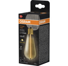 Verpackung einer Osram Vintage 1906 LED Edison Lampe mit 2,2 Watt in Gold und E27 Fassung