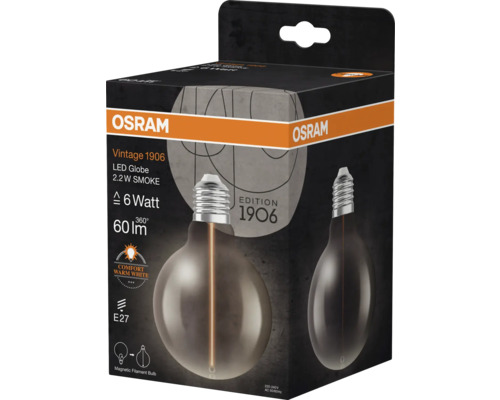 Osram Vintage 1906 LED Globus 6 Watt in Produktverpackung