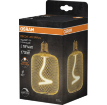 Lampe spirale LED décorative Osram de forme carrée, 3,5 watts, or, emballée