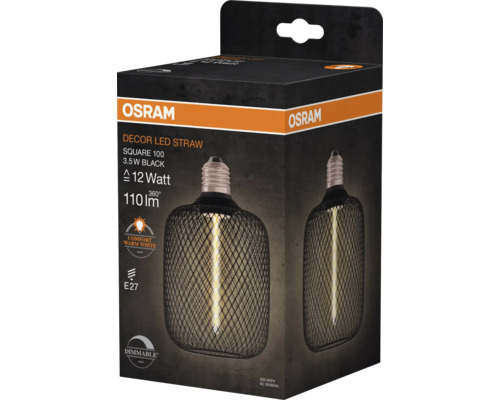 Osram Dekor LED Straw Square 100 3,5 Watt Leuchtmittel in Produktverpackung