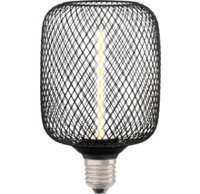 Glühbirne mit Lampenschirm aus Drahtgeflecht