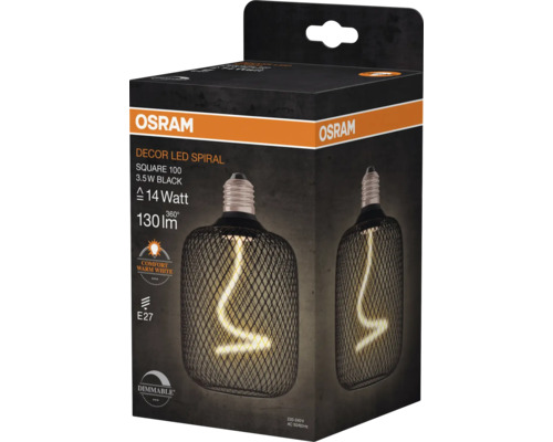 Osram Dekor LED Spiral Square 100 3,5 Watt Schwarz in Verpackung