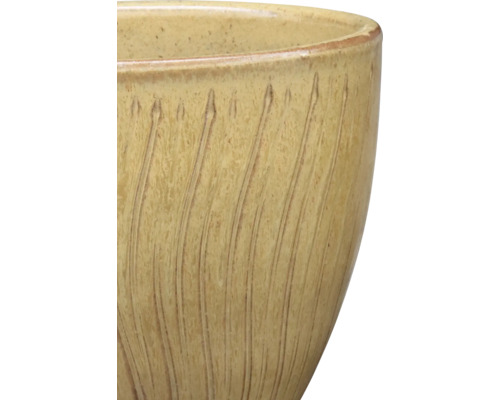 Keramik Pflanzgefäss mit gerilltem Muster