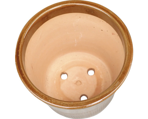 Pot de fleurs en terre cuite avec trous de drainage