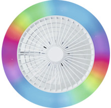 Deckenventilator mit mehrfarbigem Lichtring