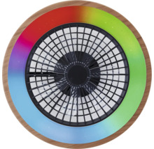 Deckenventilator mit Beleuchtung und Holzrahmen