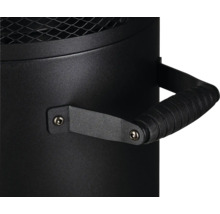 Vue détaillée d'un brasero portable avec poignée