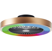 Deckenventilator mit farbiger Beleuchtung