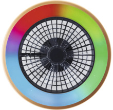 Deckenventilator mit RGB-Beleuchtung und Schutzgitter