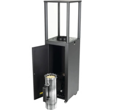 Chauffage de terrasse avec porte et réservoir à pellets