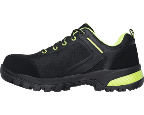 Chaussure de sécurité noire avec lacets et semelle profilée