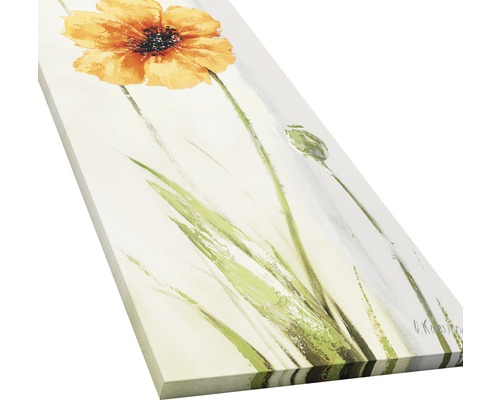 Gemaltes Leinwandbild mit Blumenmotiv