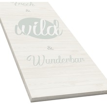 Panneau décoratif avec l''inscription Frech, Wild und Wunderbar