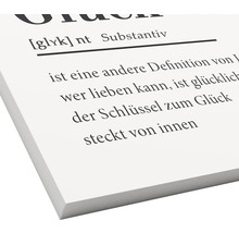 Décoration avec le texte : Définition du bonheur