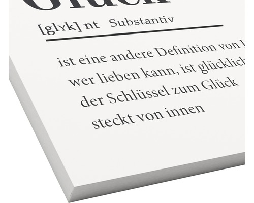 Décoration avec le texte : Définition du bonheur