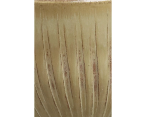 Detailaufnahme einer Pflanzschale mit Rillenmuster