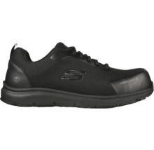 Chaussure de sécurité noire Skechers avec embout en fibre de carbone