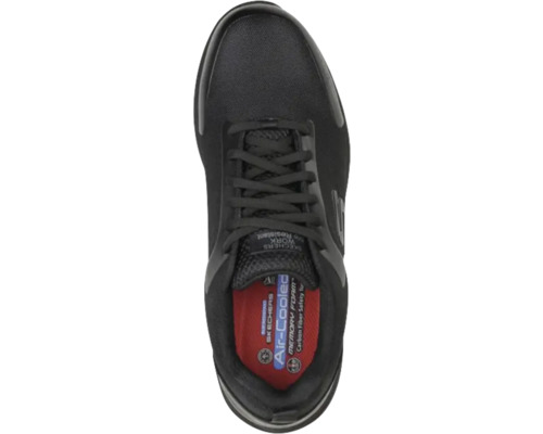 Chaussure de travail Skechers avec lacets, Air-Cooled Memory Foam et semelle antidérapante, vue de dessus.
