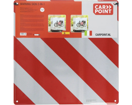 Warntafel 2-in-1, rot-weisse Streifen