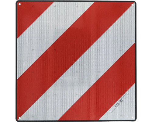 Warnmarkierung mit rot-weissen Streifen