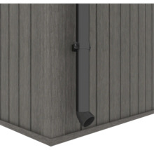 Detailansicht einer Regenrinne an einer Fassade