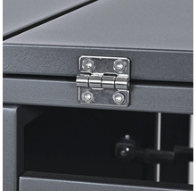 Vue détaillée d'une charnière de meuble