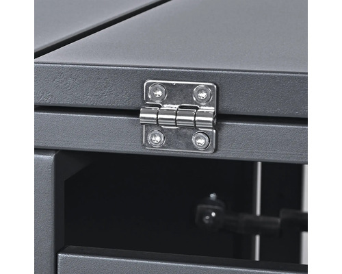 Vue détaillée d'une charnière de meuble