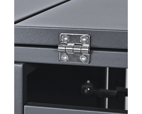 Vue détaillée d'une charnière sur un meuble